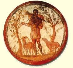 Il Buon Pastote - Catacomba SS. Pietro e Marcellino, Roma - III Secolo